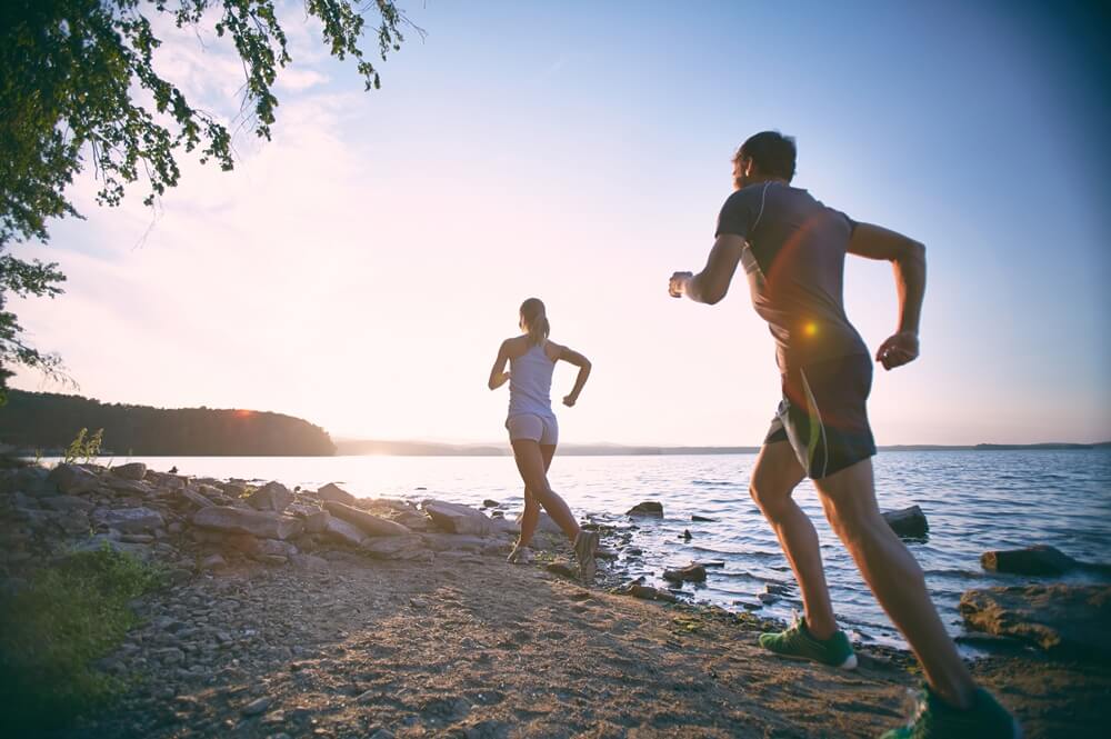couple running in the morning