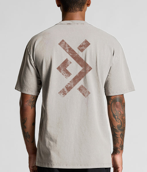 Arrow Faded Bone Boxy Oversize Tee