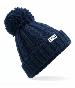 L+LI Cable Knit Beanie