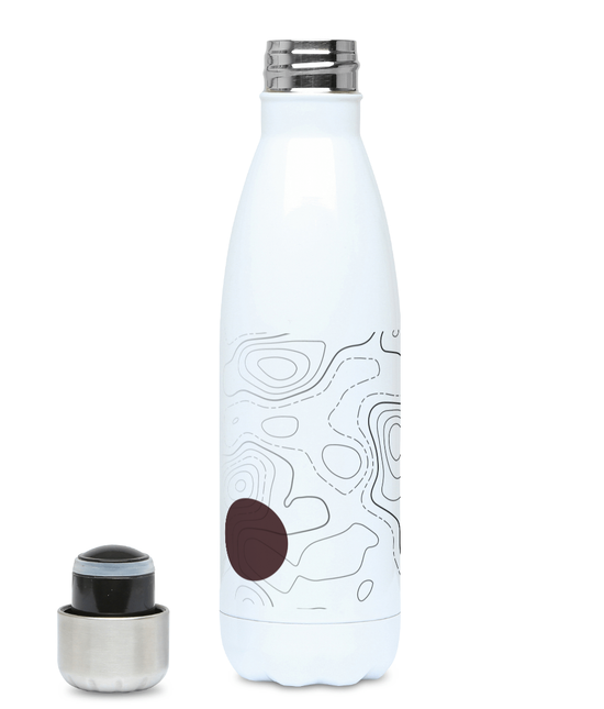Map Contour Insulated Water Bottle