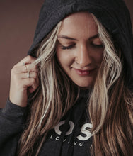 Load image into Gallery viewer, LOST 22 Cropped Hoodie - Khaki/Dark Heather Grey
