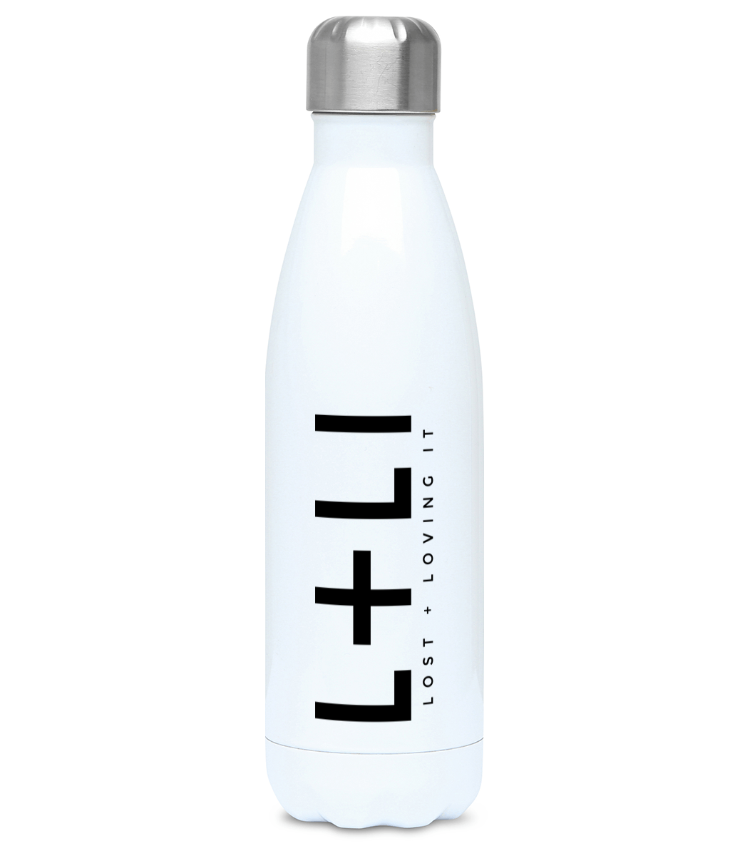 500ml Water Bottle white, with L+LI logo