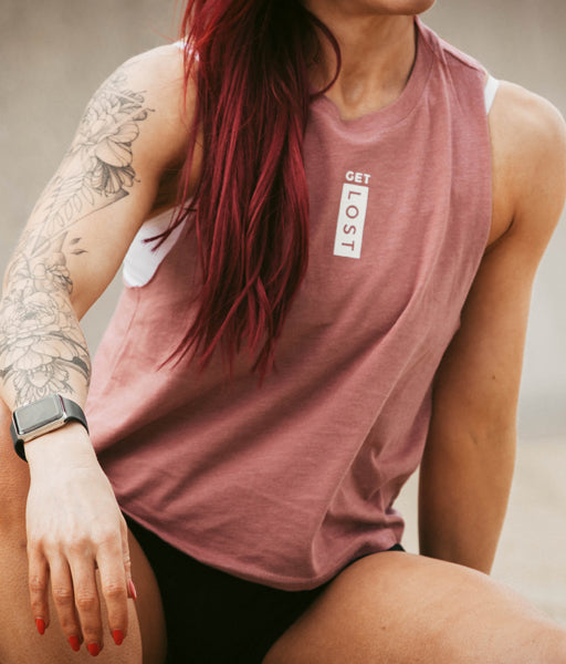"Get Lost" Racerback Cropped Tank
